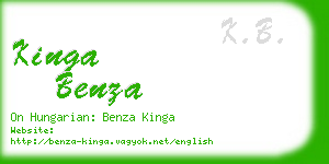 kinga benza business card